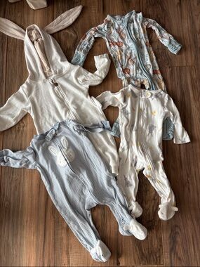 Easter Pajamas Holiday Bundle of 4 Footies